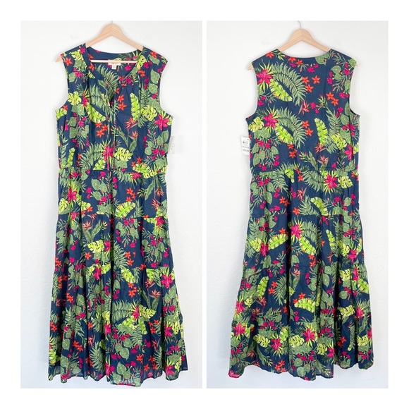 NWT Style & Co Tropical, Vacation Maxi Dress size XXL - Picture 1 of 6